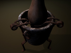 alchemical stove set Modello 3D