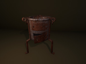 alchemical stove set Modello 3D