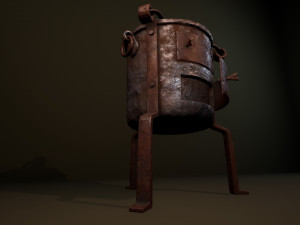 alchemical stove set Modello 3D
