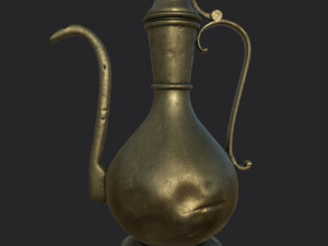 asian copper jug 3D Модель