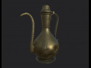 asian copper jug 3D 模型