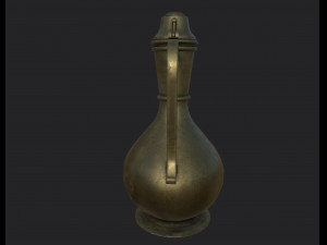 asian copper jug 3D 模型