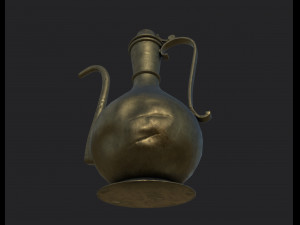 asian copper jug 3D 模型