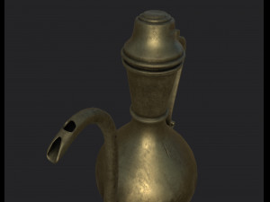 asian copper jug 3D 模型