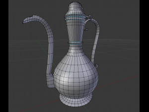asian copper jug 3D 模型