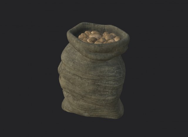 potato bag 3D मॉडल .c4d .max .obj .3ds .fbx .stl .blend 