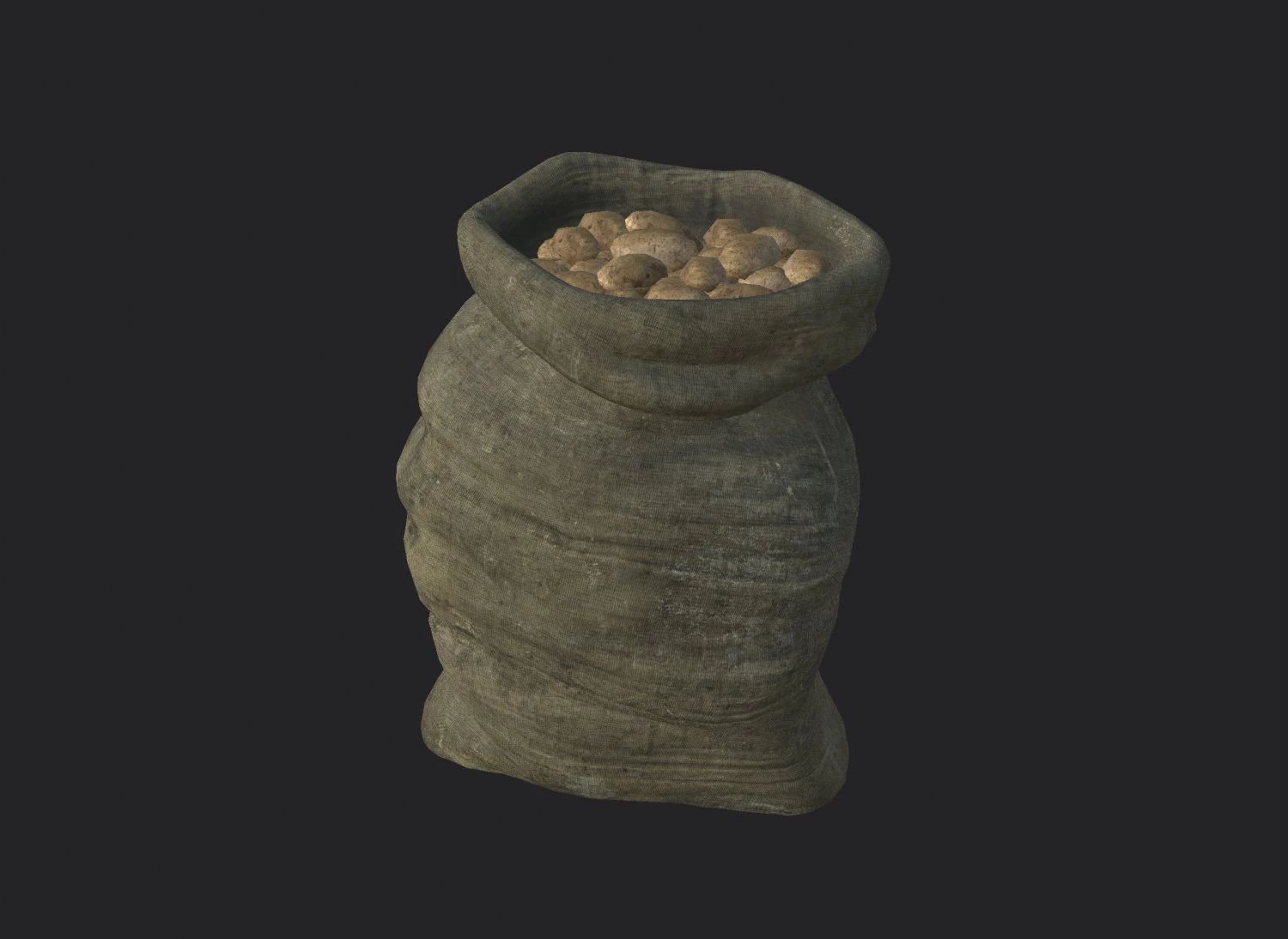 sac de pommes de terre Modèle 3D .c4d .max .obj .3ds .fbx .stl .blend 