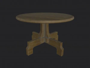 table ronde Modèle 3D
