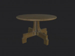 table ronde Modèle 3D
