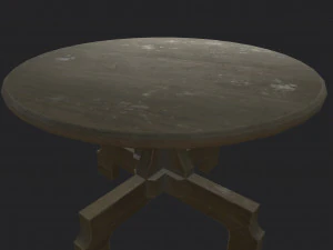 table ronde Modèle 3D