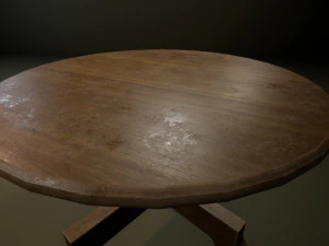 table ronde Modèle 3D