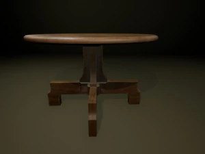 table ronde Modèle 3D