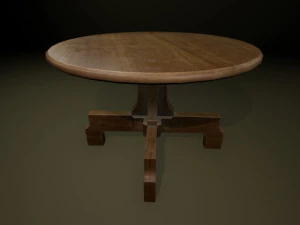 table ronde Modèle 3D