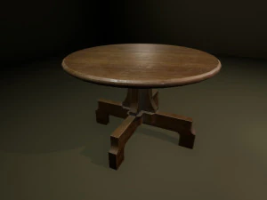 table ronde Modèle 3D