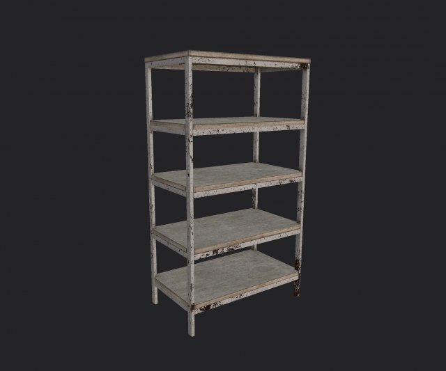 metal shelving Modelo 3D .c4d .max .obj .3ds .fbx .stl .blend 