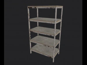 metal shelving 3D Model
