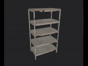 metal shelving 3D Model