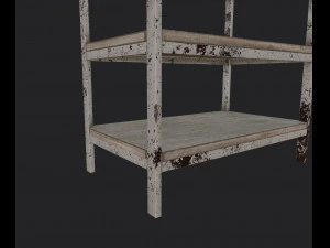 metal shelving 3D Model