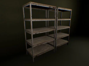 metal shelving 3D Model