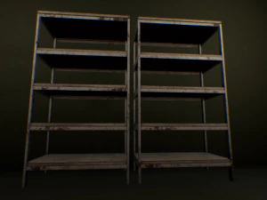 metal shelving 3D Model
