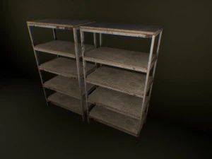 metal shelving 3D Model