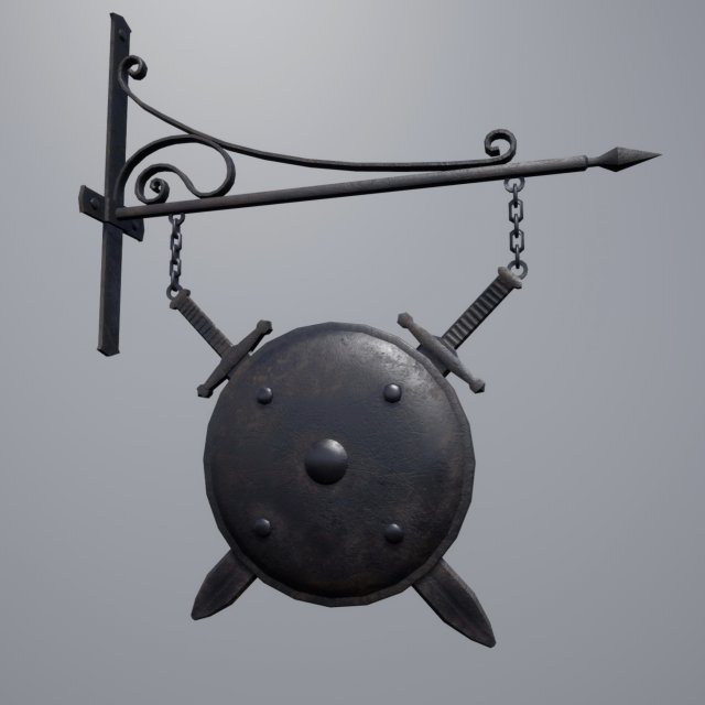 armorer sign 3D Model .c4d .max .obj .3ds .fbx .stl .blend 