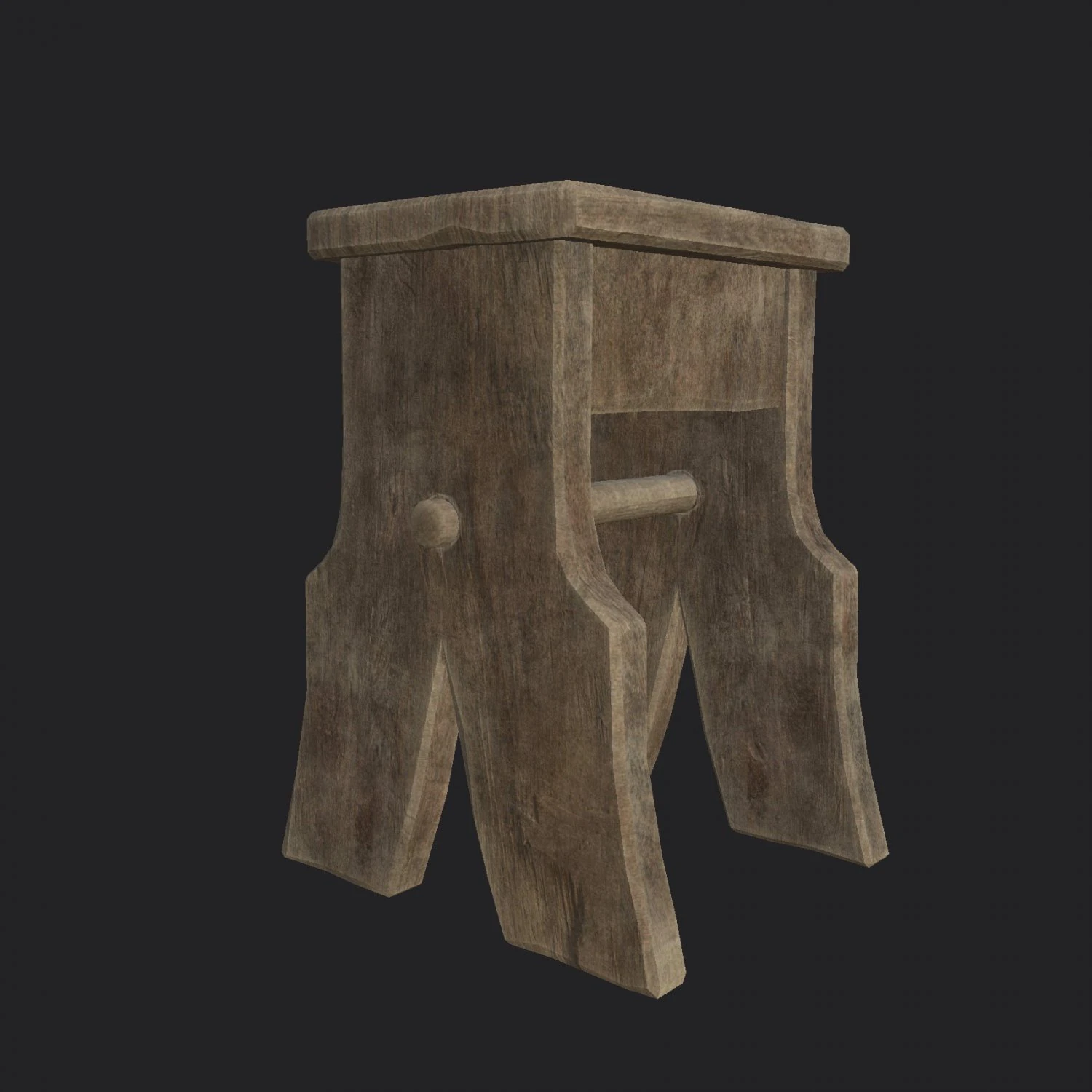 tabouret courb&eacute; Modèle 3D .c4d .max .obj .3ds .fbx .stl .blend 