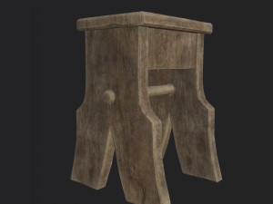 curved stool 3D Model