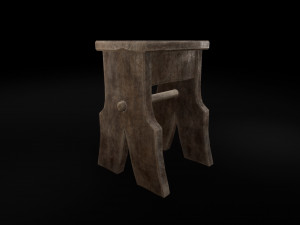 curved stool 3D Model