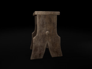 curved stool 3D Model
