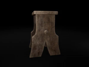 tabouret courb&eacute; Modèle 3D