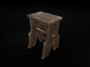 curved stool 3D Model