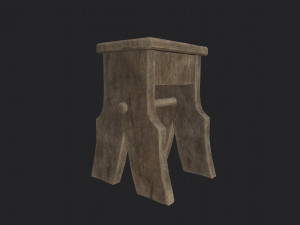 curved stool 3D Model