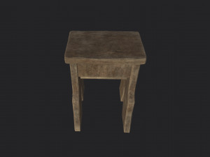 curved stool 3D Model
