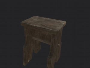 curved stool 3D Model