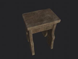 curved stool 3D Model