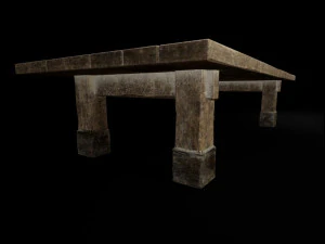 table brute Modèle 3D