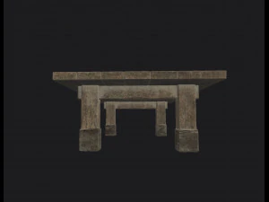 table brute Modèle 3D