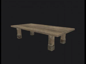 table brute Modèle 3D