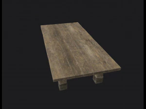 table brute Modèle 3D