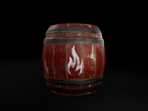 barrel powder Modello 3D