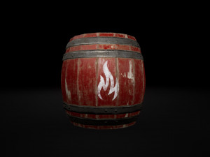 barrel powder Modello 3D