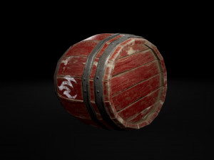 barrel powder Modello 3D