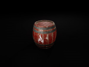 barrel powder Modello 3D