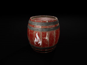 barrel powder Modello 3D