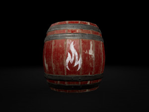 barrel powder Modello 3D