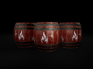 barrel powder Modello 3D