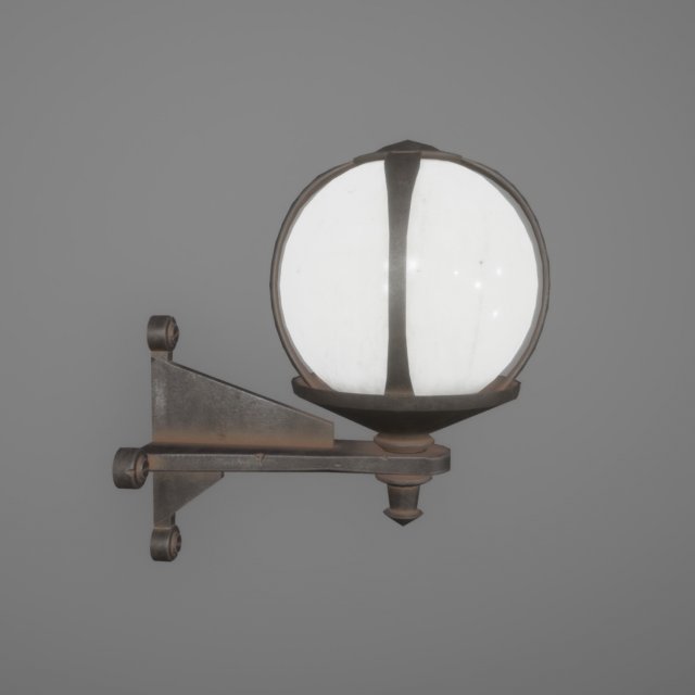 wall lantern 3D Модель .c4d .max .obj .3ds .fbx .stl .blend 