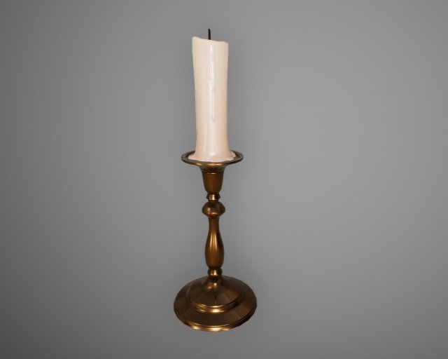 candle 3D Model .c4d .max .obj .3ds .fbx .stl .blend 