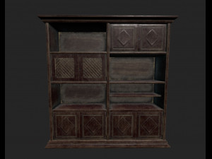 old bookcase 3D Модель